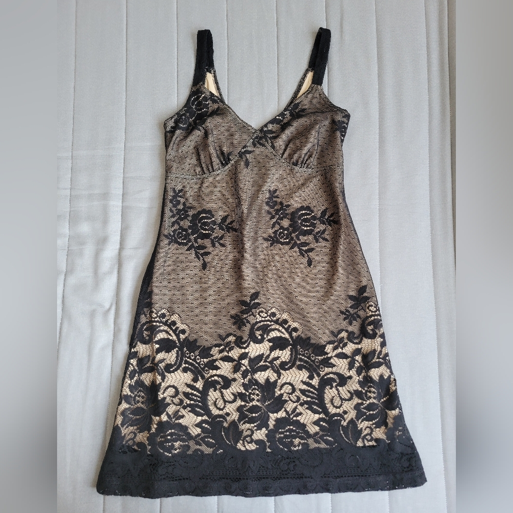 Black Slip Lace Dress